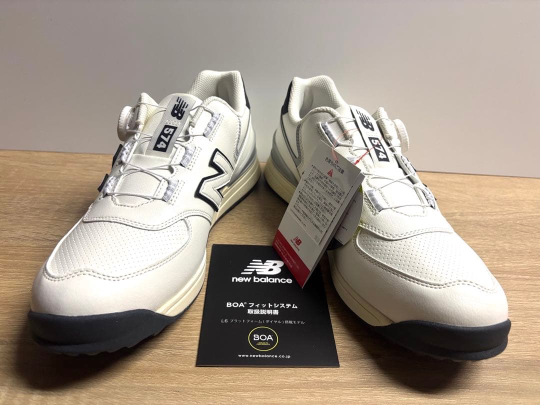 未使用 26.5cm 2E ニューバランスゴルフシューズUGBS574Hホワイト