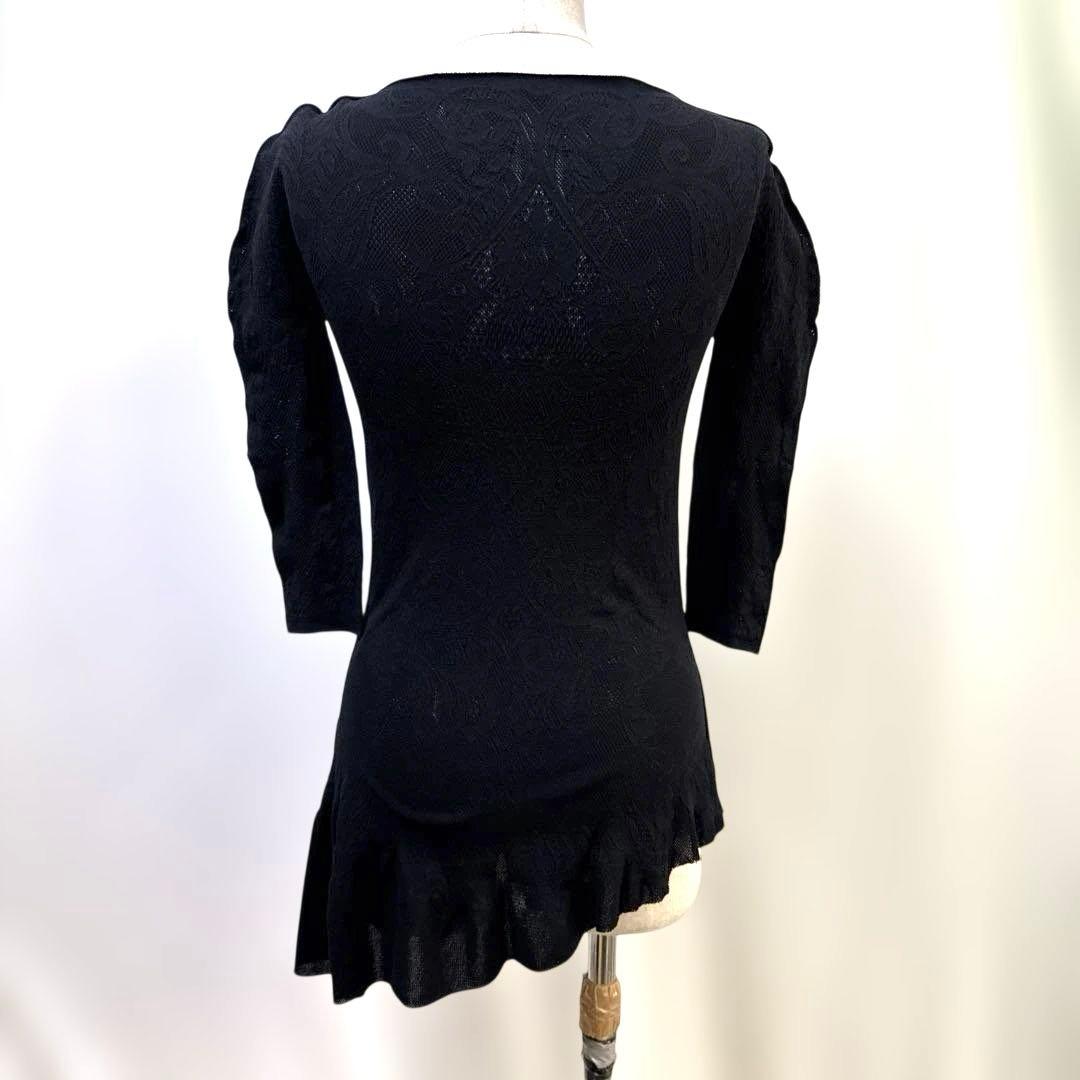 6336★チャコット★M 黒 ノーソーイング トップス 社交ダンス