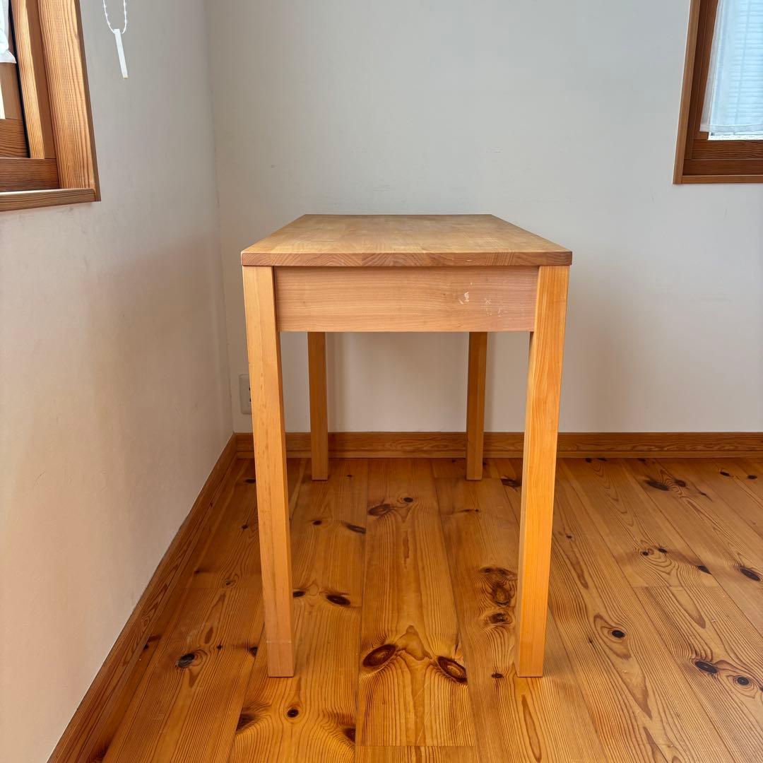 木製　デスク　ドレッサー　パソコンデスク　天然木　引き出し　ナチュラルウッド