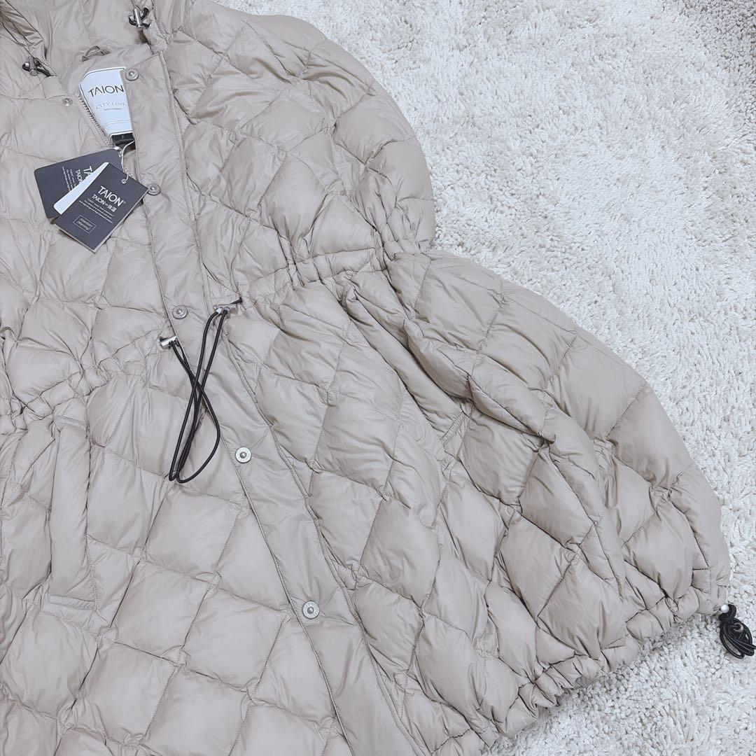 専用✨TAION 洗える シティ ダウンケープ ポンチョベスト ダウン ベージュ
