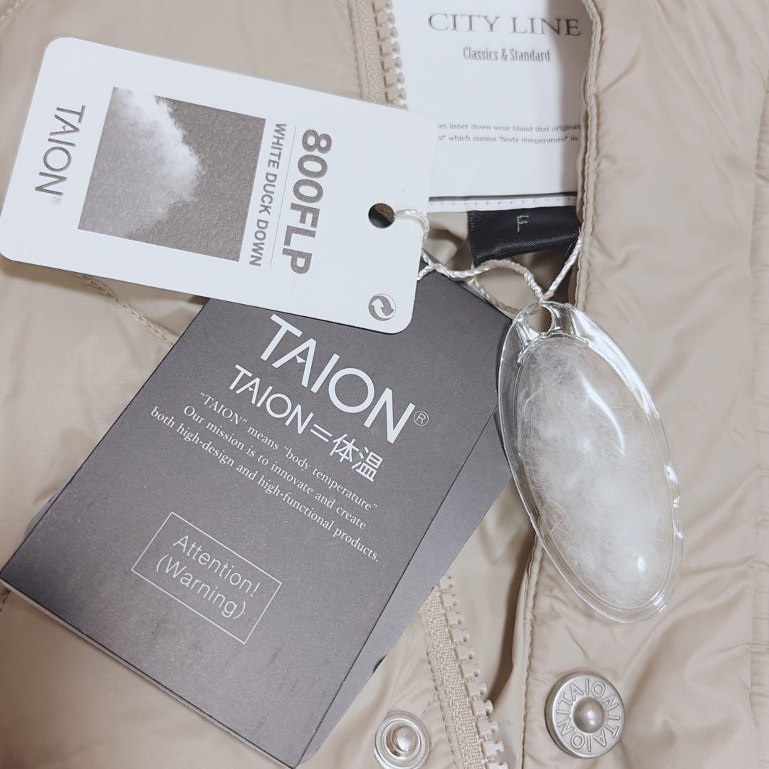専用✨TAION 洗える シティ ダウンケープ ポンチョベスト ダウン ベージュ