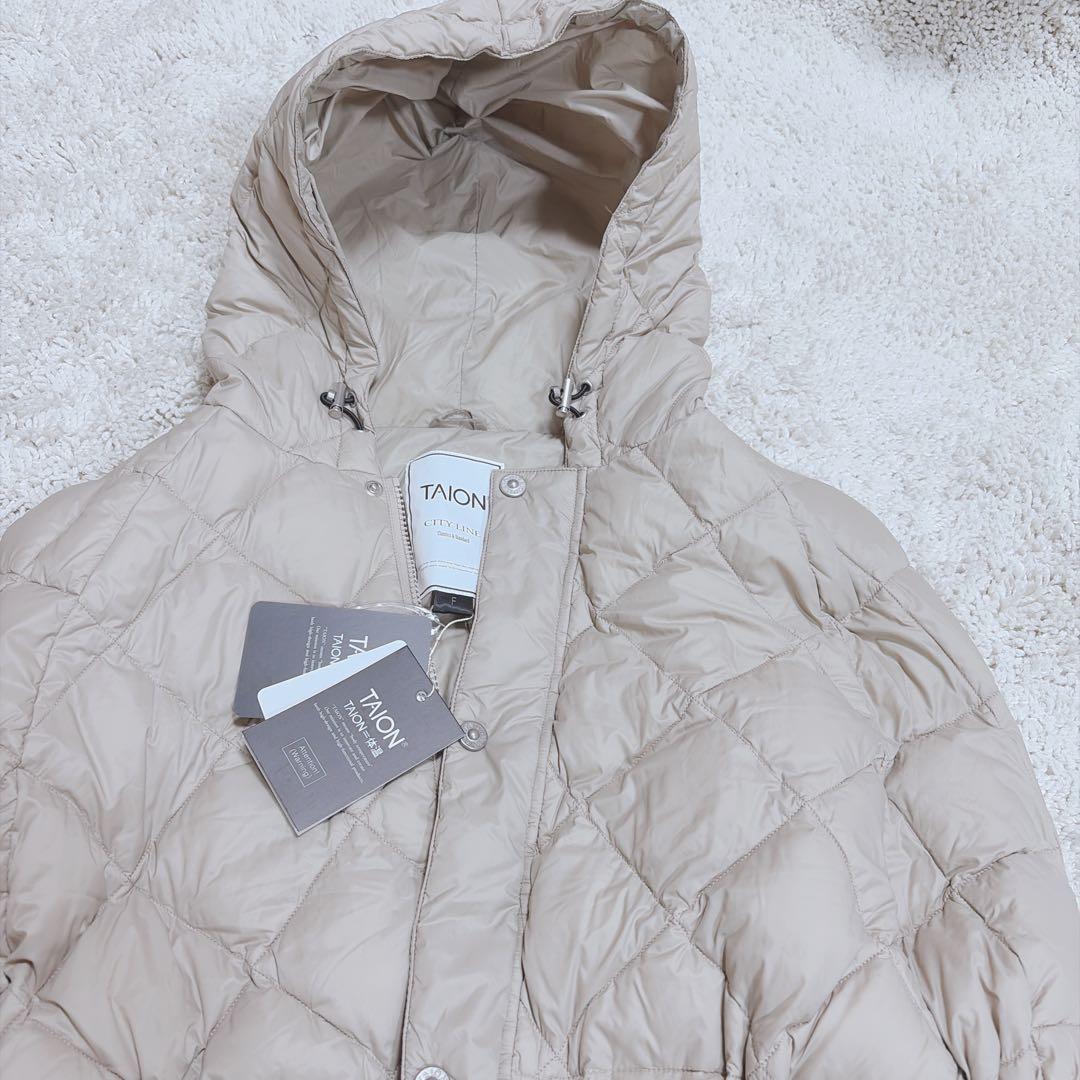 専用✨TAION 洗える シティ ダウンケープ ポンチョベスト ダウン ベージュ