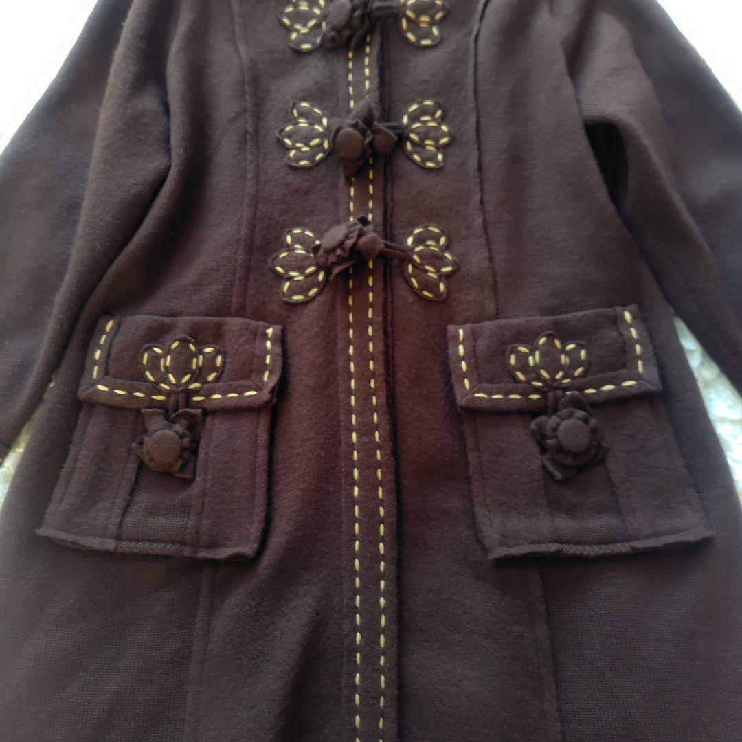 M7様　Rossa　46　ロングコート　フリル　ステッチ　お花　大きいサイズ