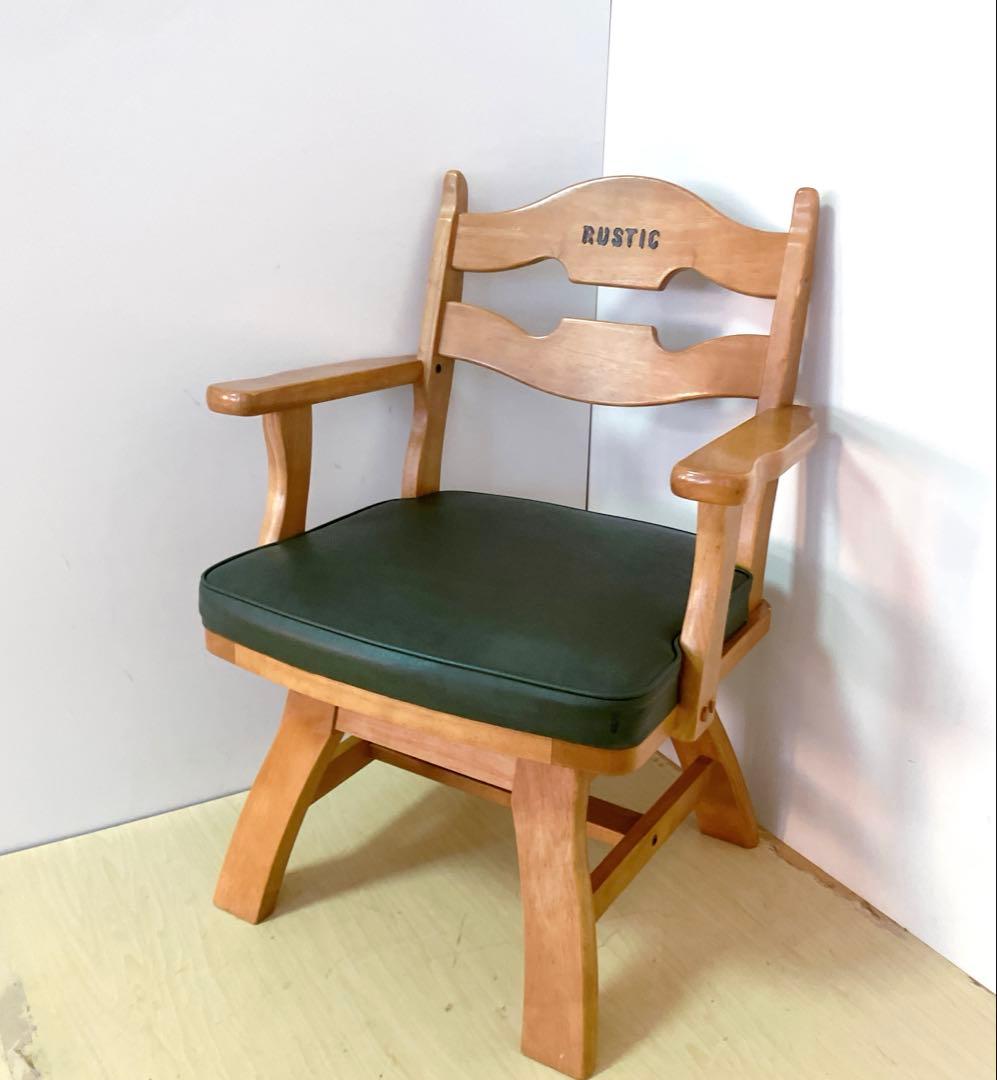 karimoku カリモク　RUSTIC 木製　回転チェア ダイニングチェア　②