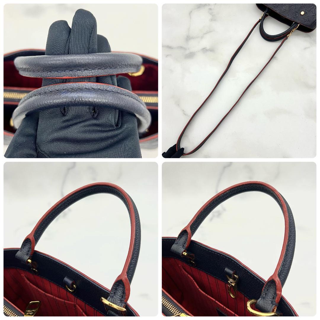 【未使用級】 ルイヴィトン アンプラント モンテーニュ BB マリーヌルージュ