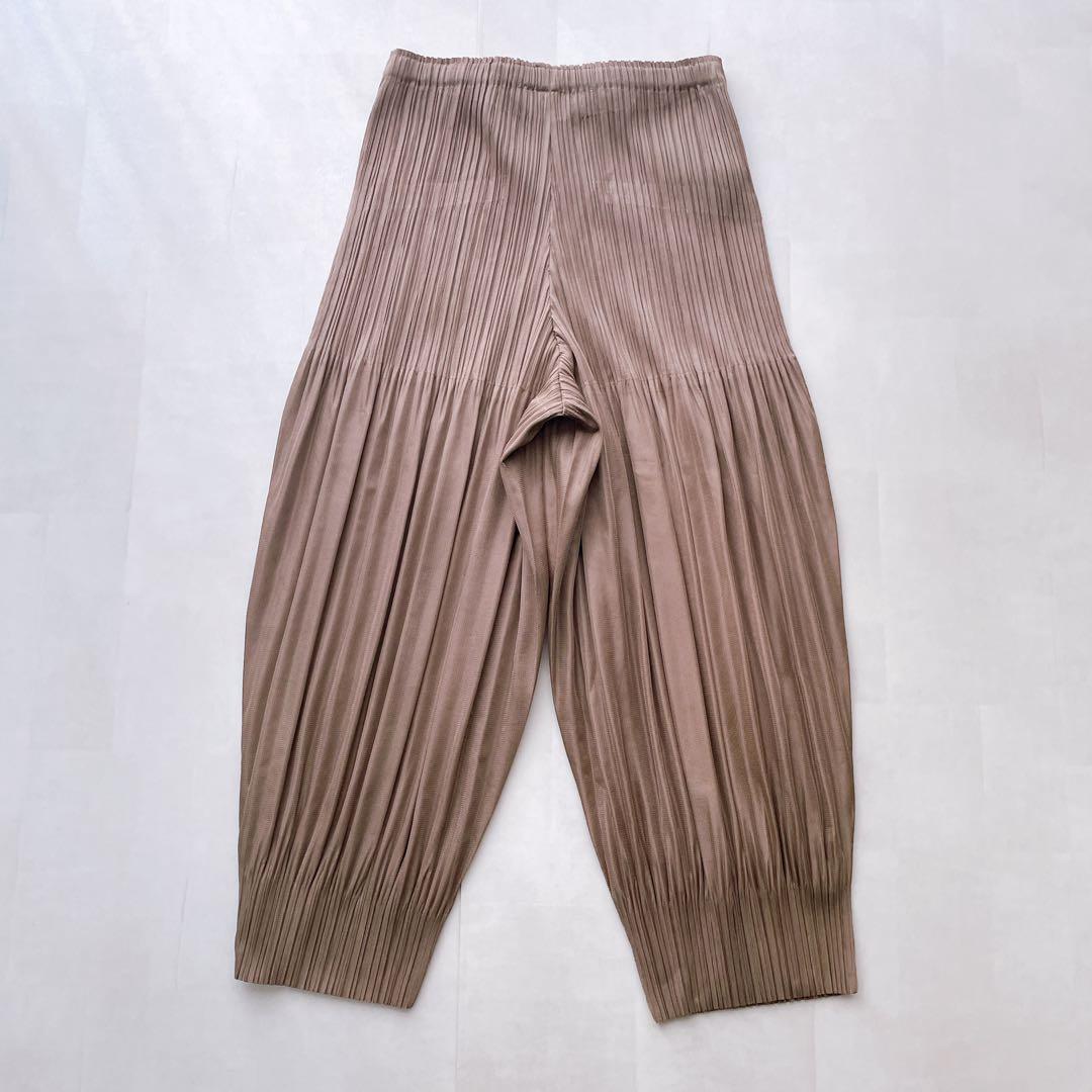 極美品✨プリーツプリーズ イッセイミヤケ サルエルパンツ ブラウン サイズ2