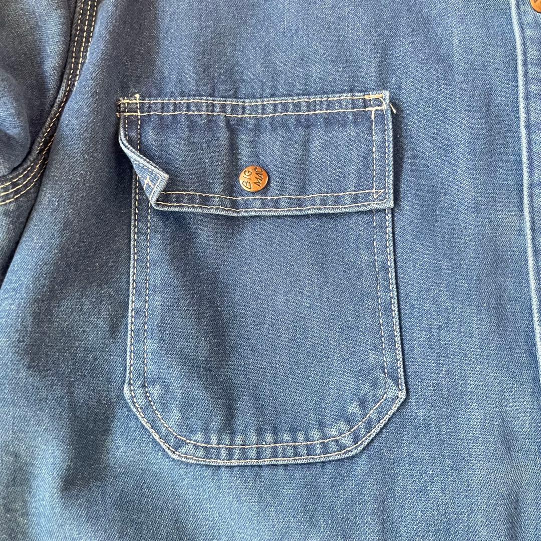 【最終価格】BIG MAC ビッグマック デニム カバーオール 襟コーデュロイ