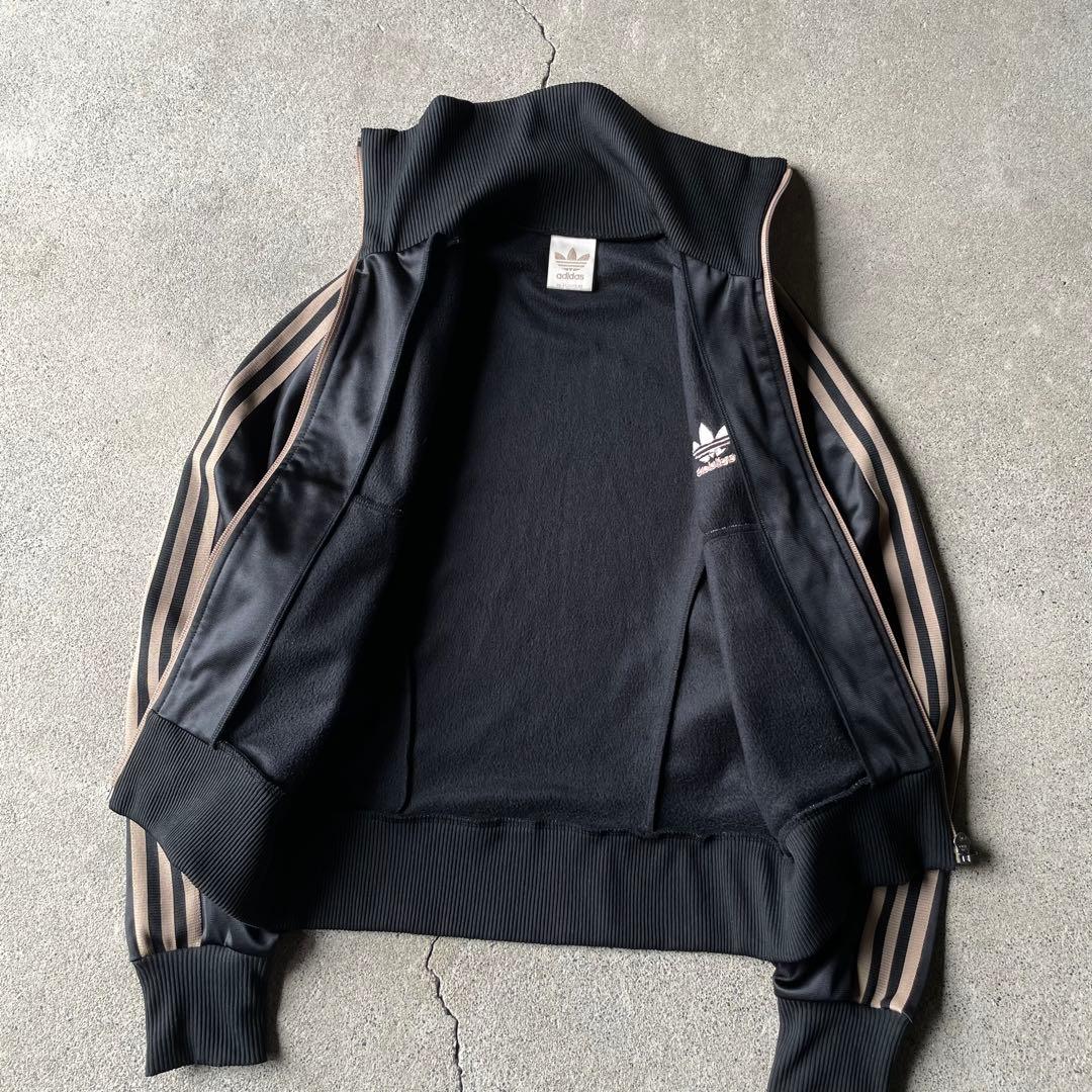 80s 90s adidas トラックジャケット ブラック ベージュ y2k