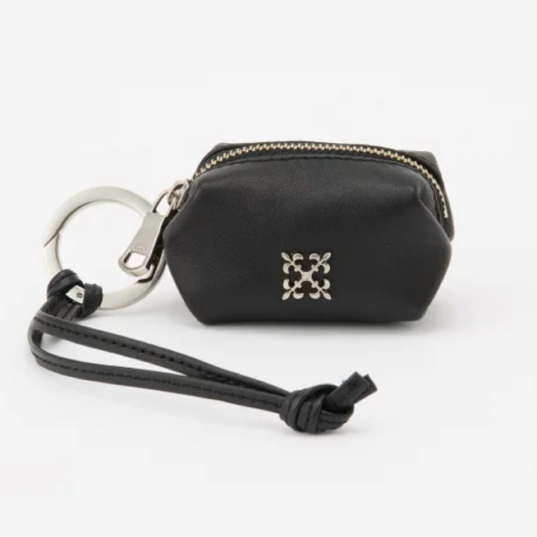 russet カラビナ付き レザーミニポーチ型チャーム