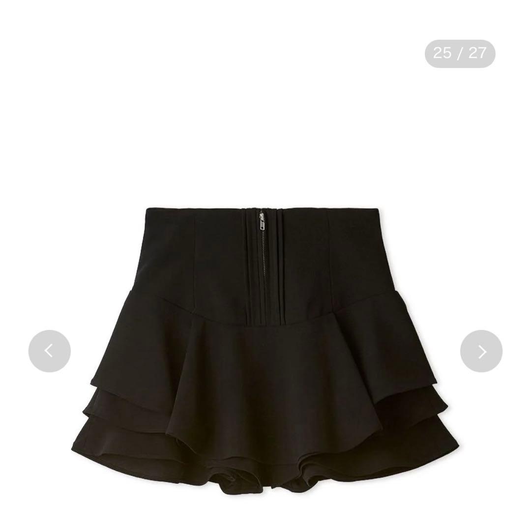 新品タグ付 snidel レイヤードフリルミニスカショーパン【カンヘウォン着用