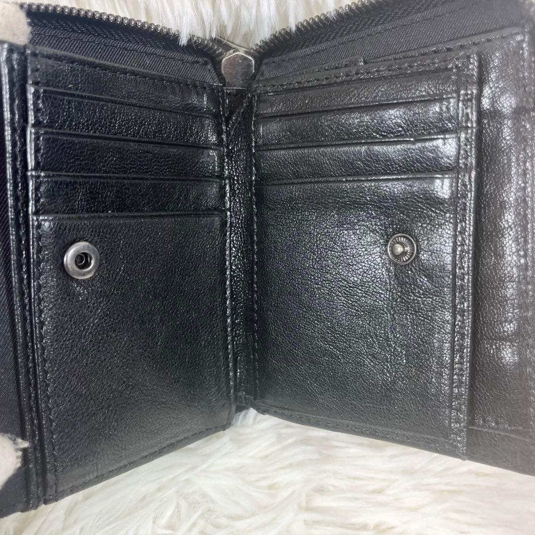 DIESEL ディーゼル 折り財布 L字ジップ ピンバッジモチーフ ファスナー