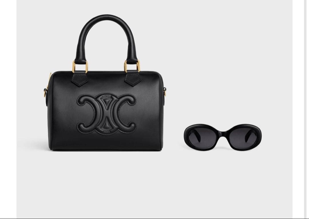 CELINE スモール キューボバッグ／サプルカーフスキン ブラック新品未使用品