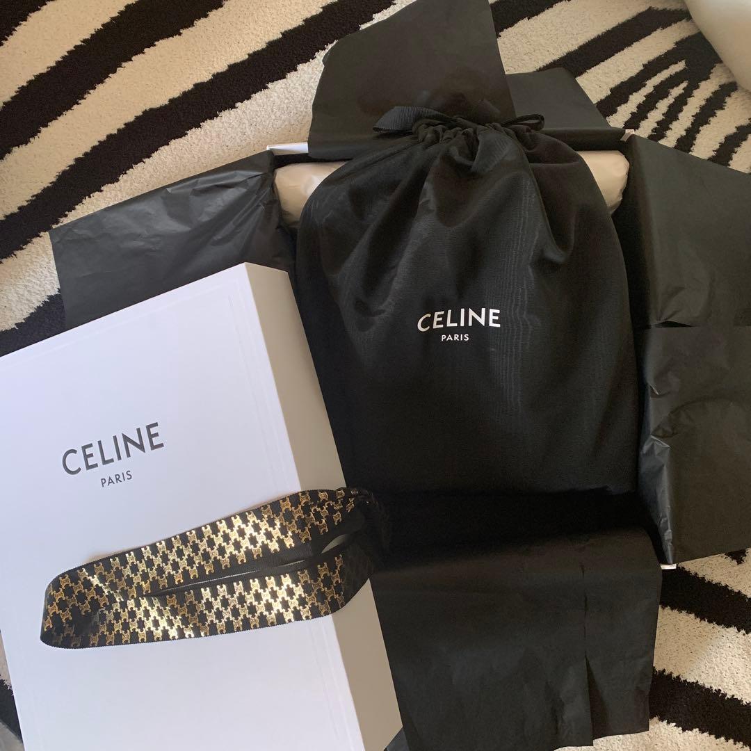 CELINE スモール キューボバッグ／サプルカーフスキン ブラック新品未使用品