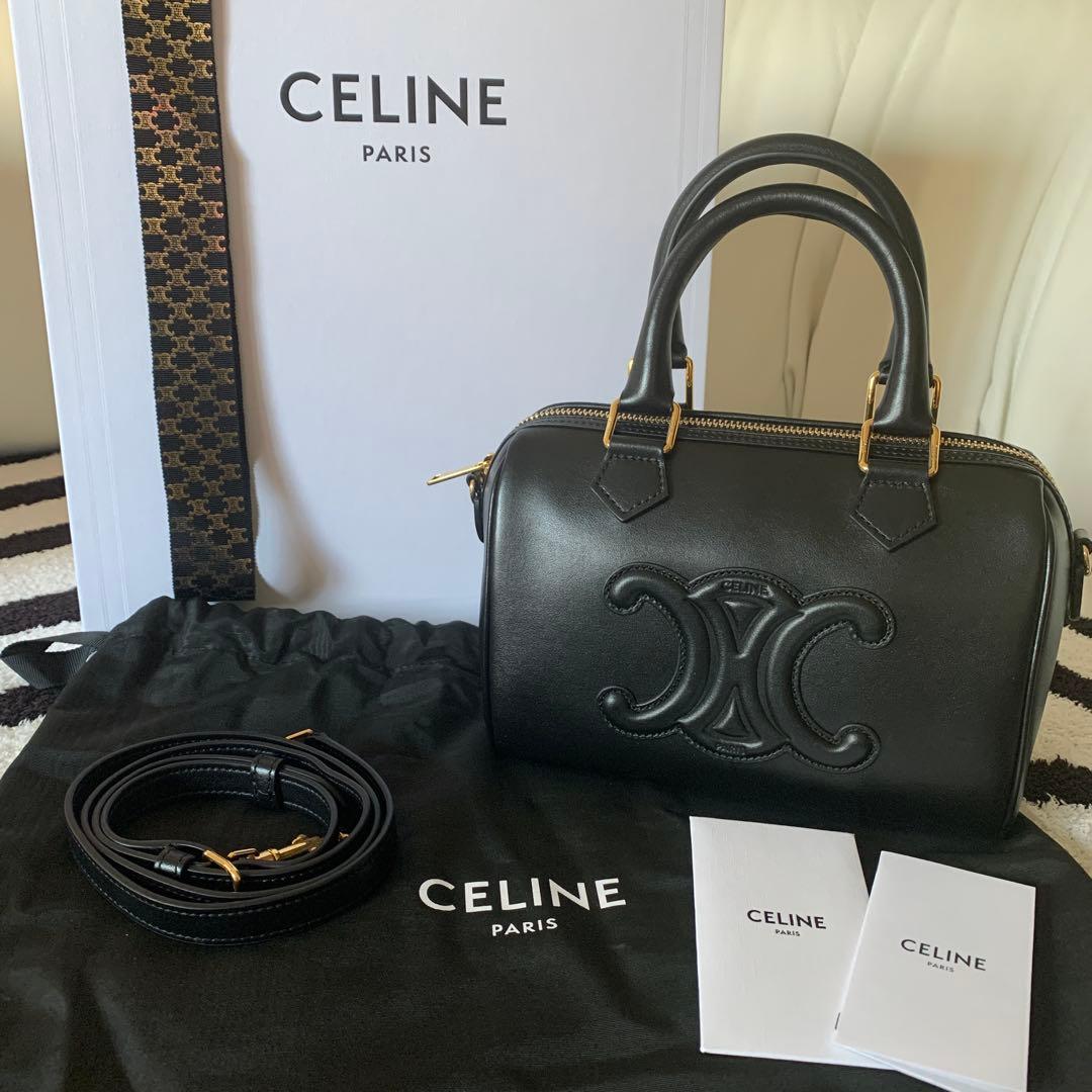 CELINE スモール キューボバッグ／サプルカーフスキン ブラック新品未使用品