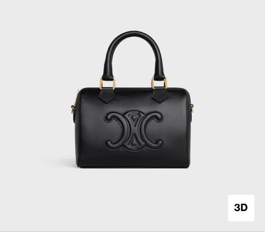 CELINE スモール キューボバッグ／サプルカーフスキン ブラック新品未使用品