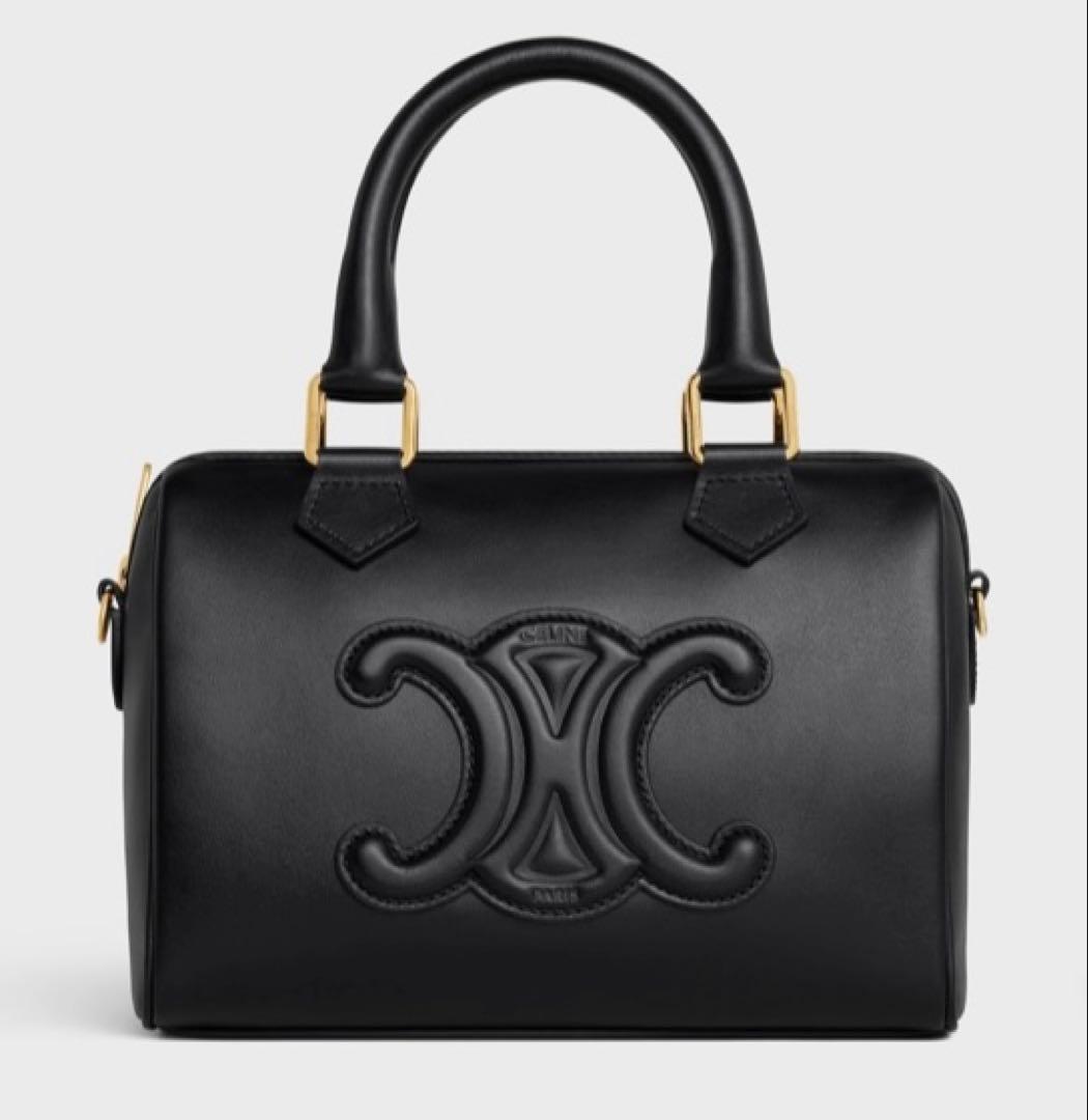 CELINE スモール キューボバッグ／サプルカーフスキン ブラック新品未使用品