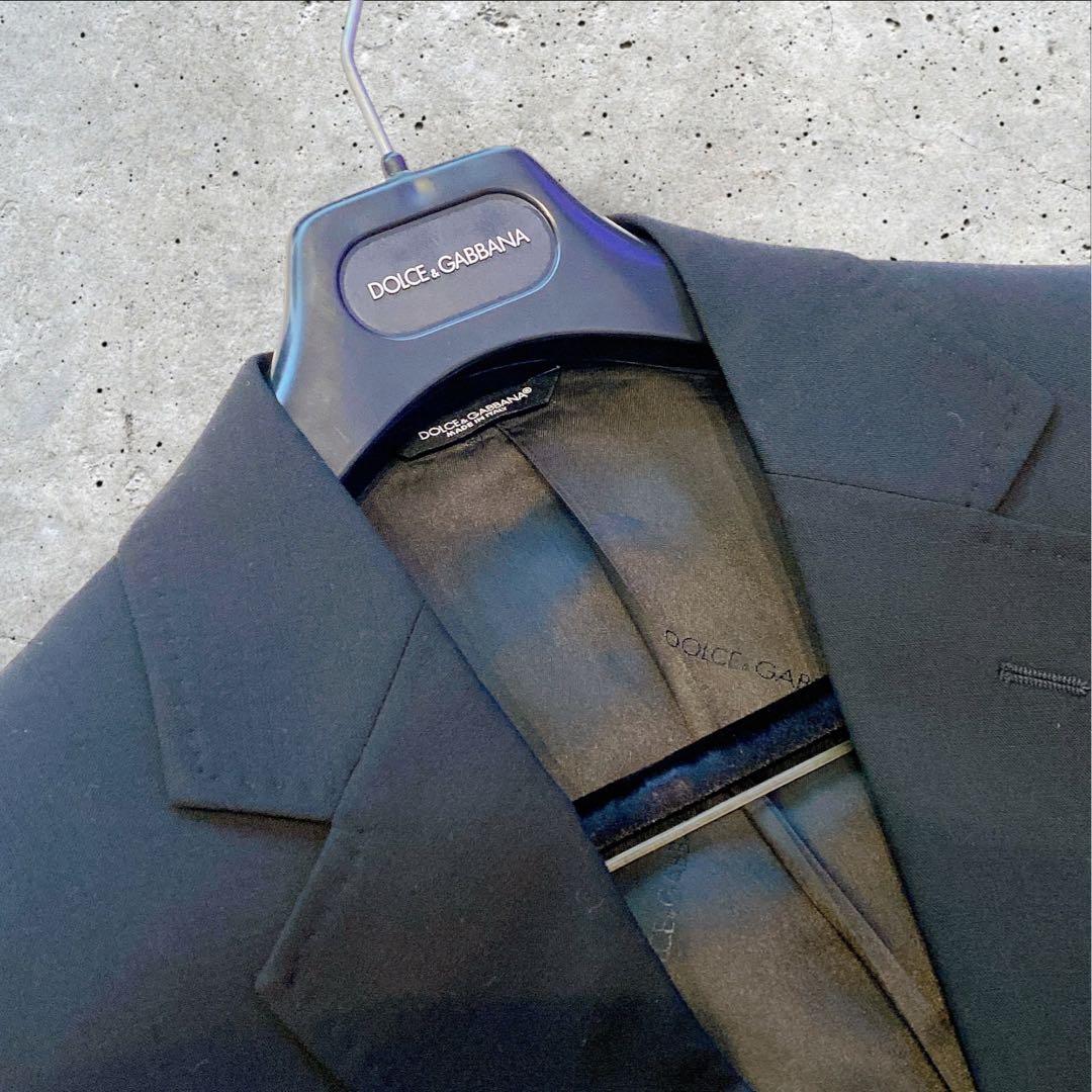 【美品】DOLCE&GABBANA ブラック 2Bスーツ セットアップサイズ46