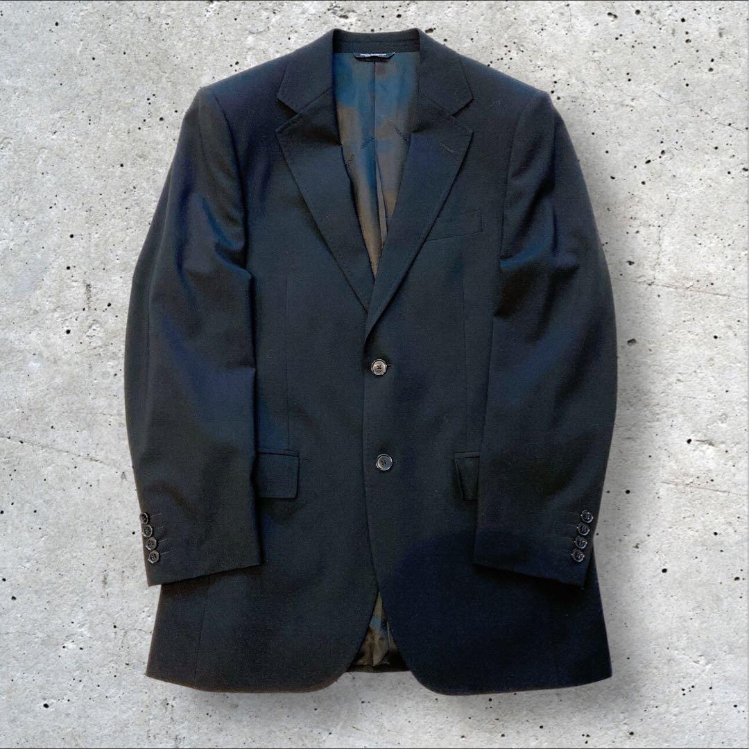 【美品】DOLCE&GABBANA ブラック 2Bスーツ セットアップサイズ46