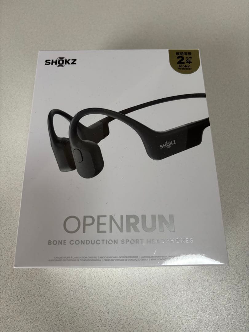 SHOKZ OPENRUN 骨伝導イヤホン ブラック　未使用品