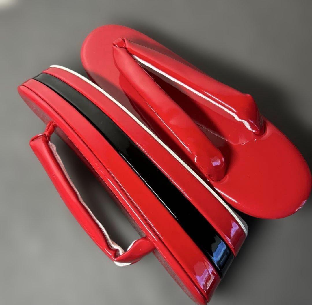 エナメル厚底草履バッグセット/NO.13