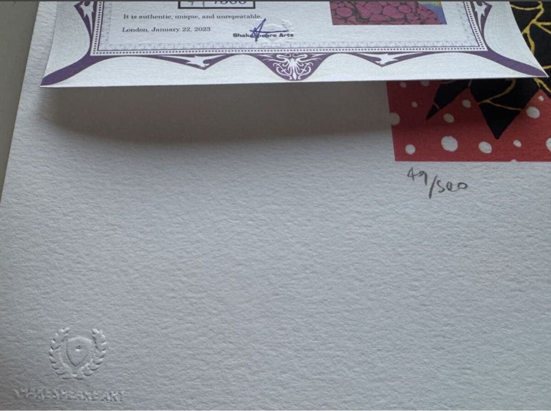 草間彌生　パンプキン　リトグラフ　シリアルナンバー入り