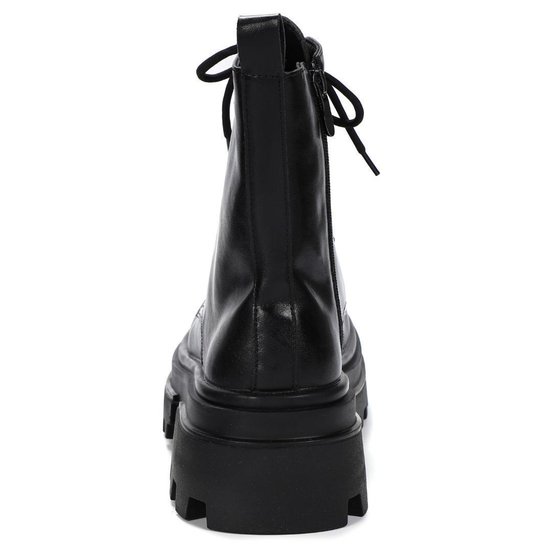 26cm/最大10cm身長UPメンズシークレットブーツ厚底靴スタイルアップジップ