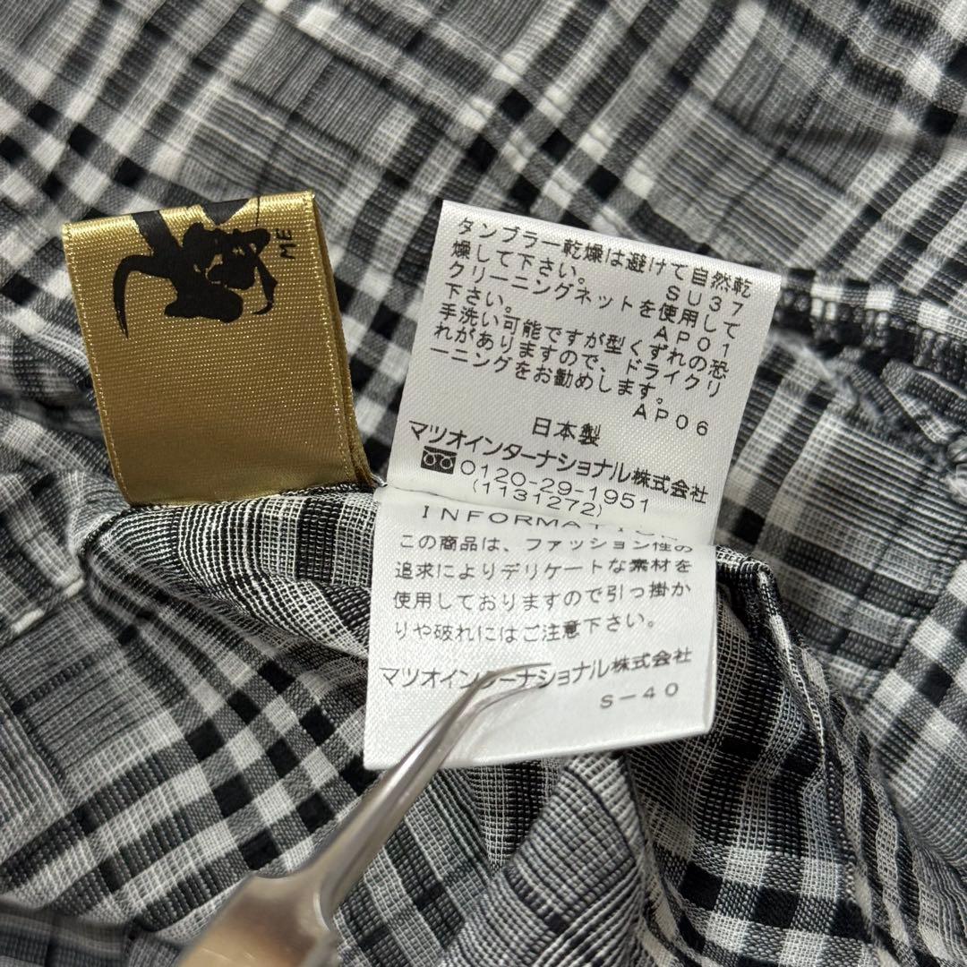 美品✨ センソユニコ 芽風 メフウ チュニックワンピース 変形チェック アシメ