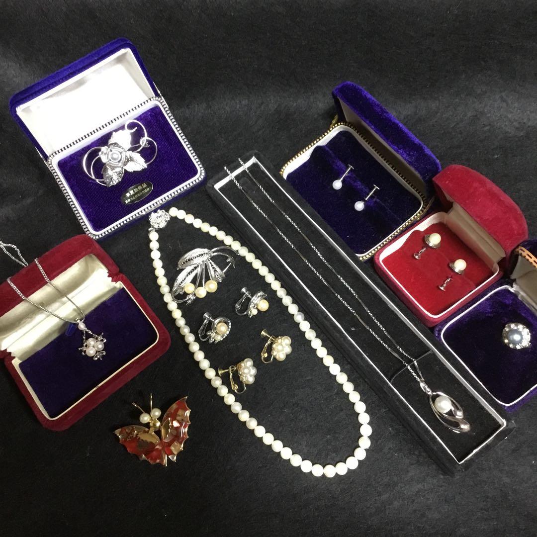 [生前整理]ジュエリーセット（ネックレス・イヤリング・ブローチ）