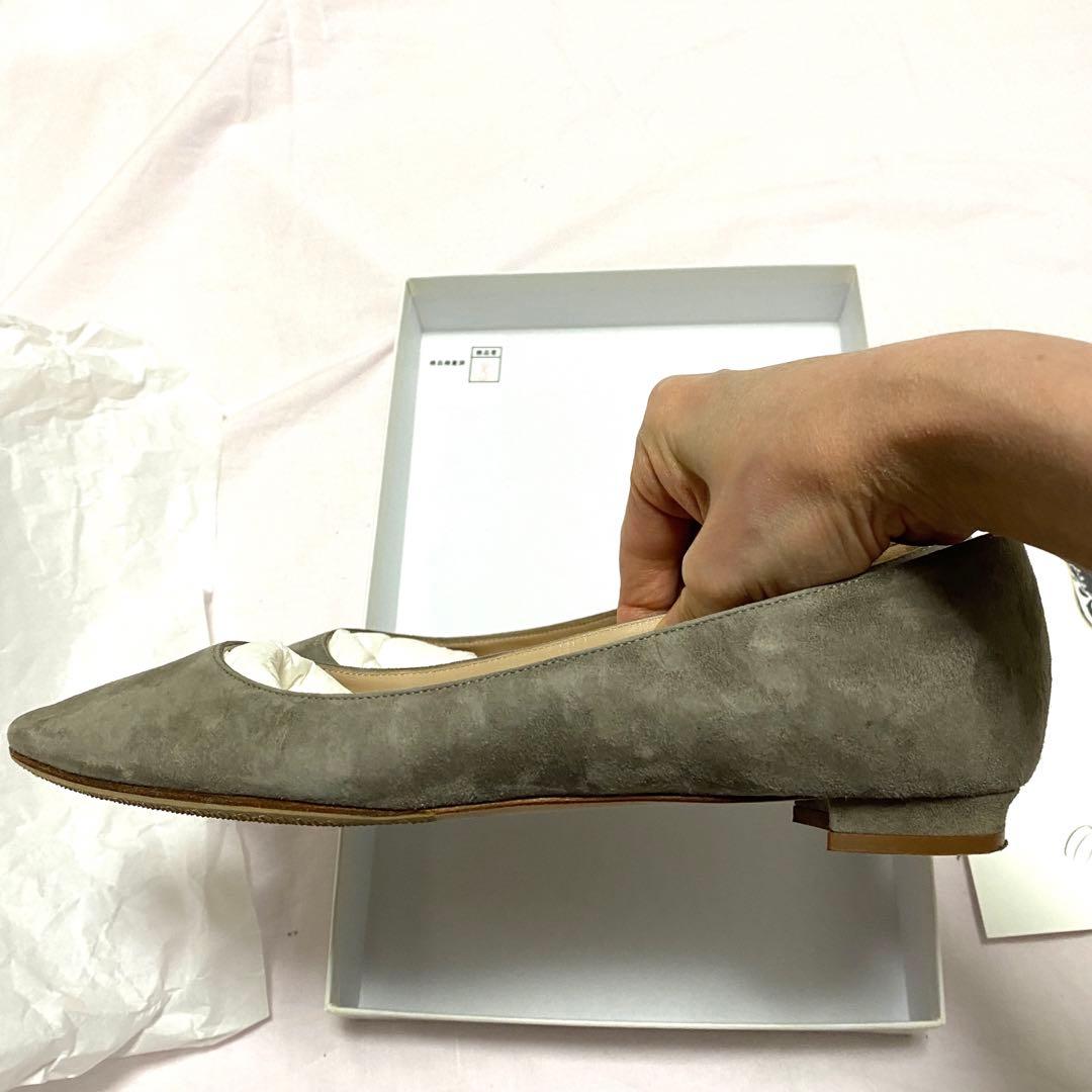 極美品 マノロブラニク BBフラットパンプス スエード 36 23㎝