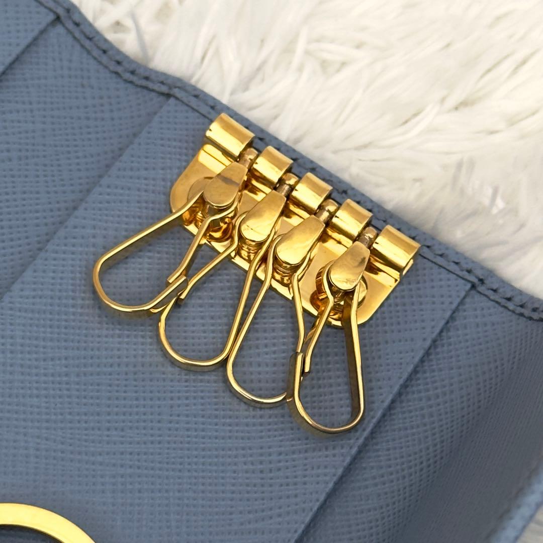 極美品⭐️現行 ICチップ内蔵 PRADA プラダ サフィアーノレザー キーケース