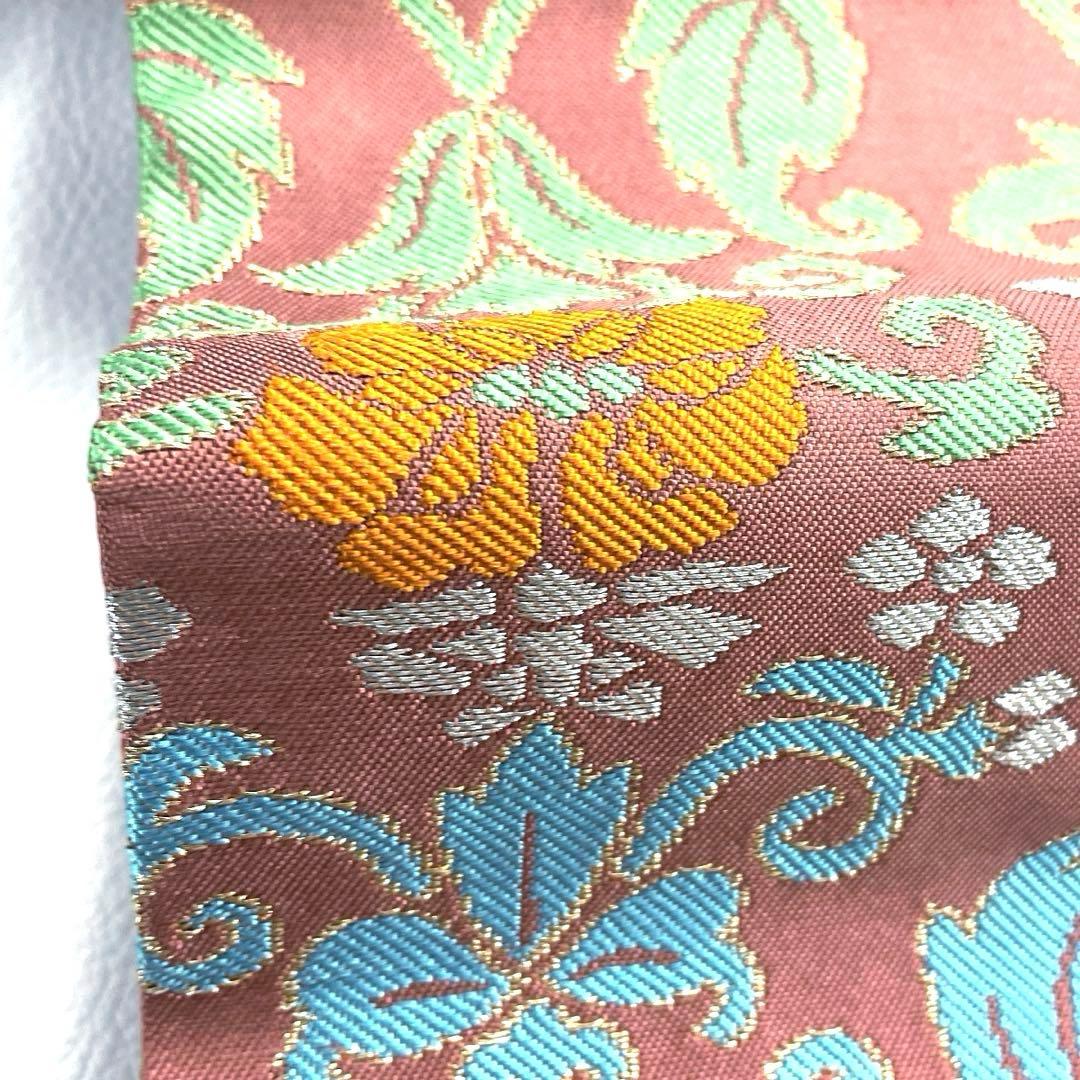 専用帯5121 ● たつむら 古代牡丹唐草 高級 正絹 名古屋仕立て 名古屋帯