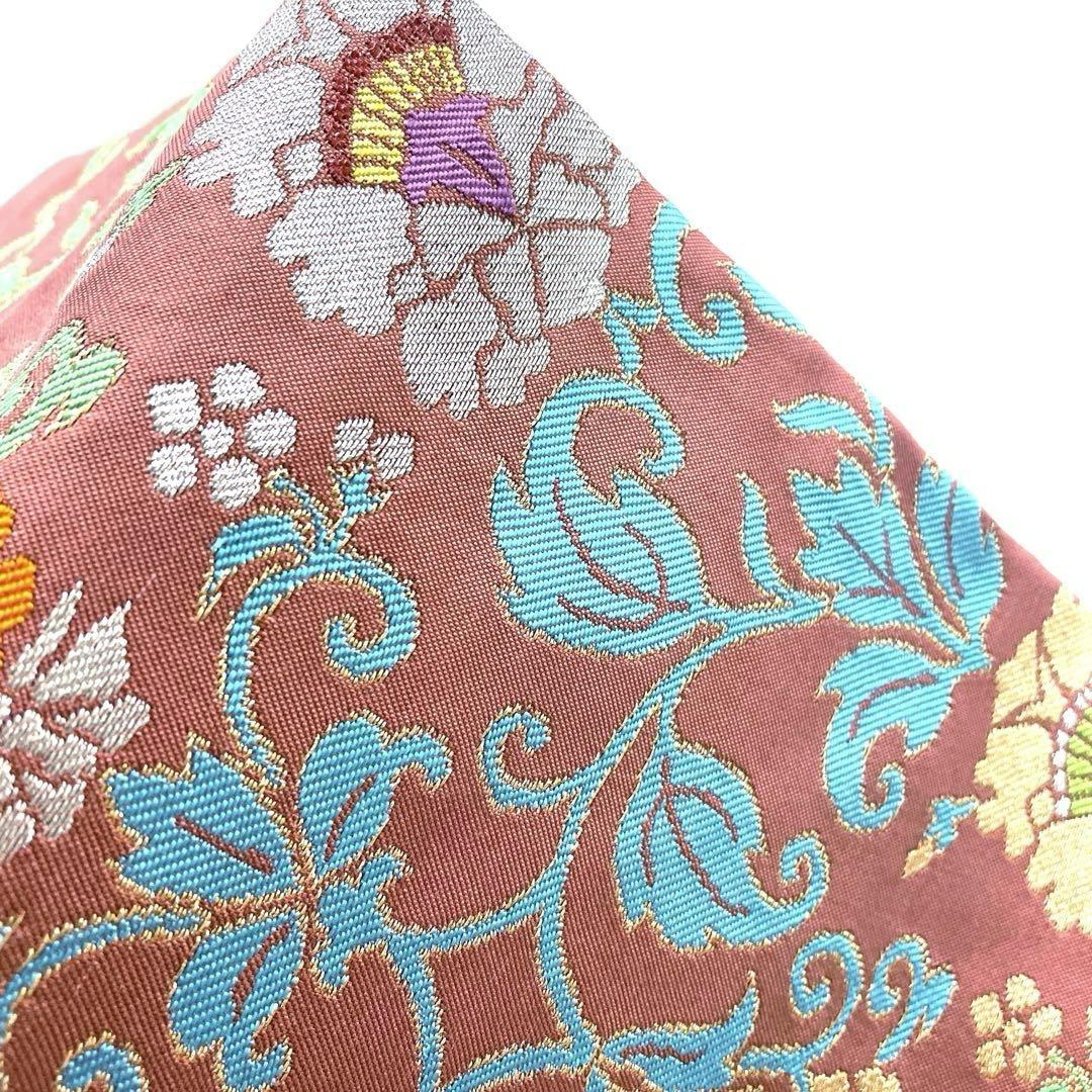 専用帯5121 ● たつむら 古代牡丹唐草 高級 正絹 名古屋仕立て 名古屋帯