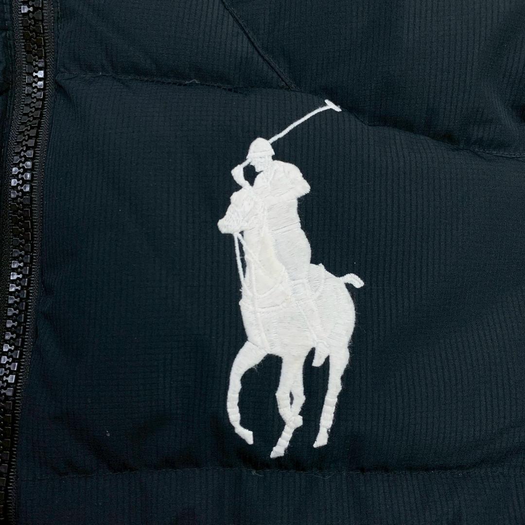 ポロラルフローレン ダウンベスト ビッグポニー刺繍 ブラック M　D908