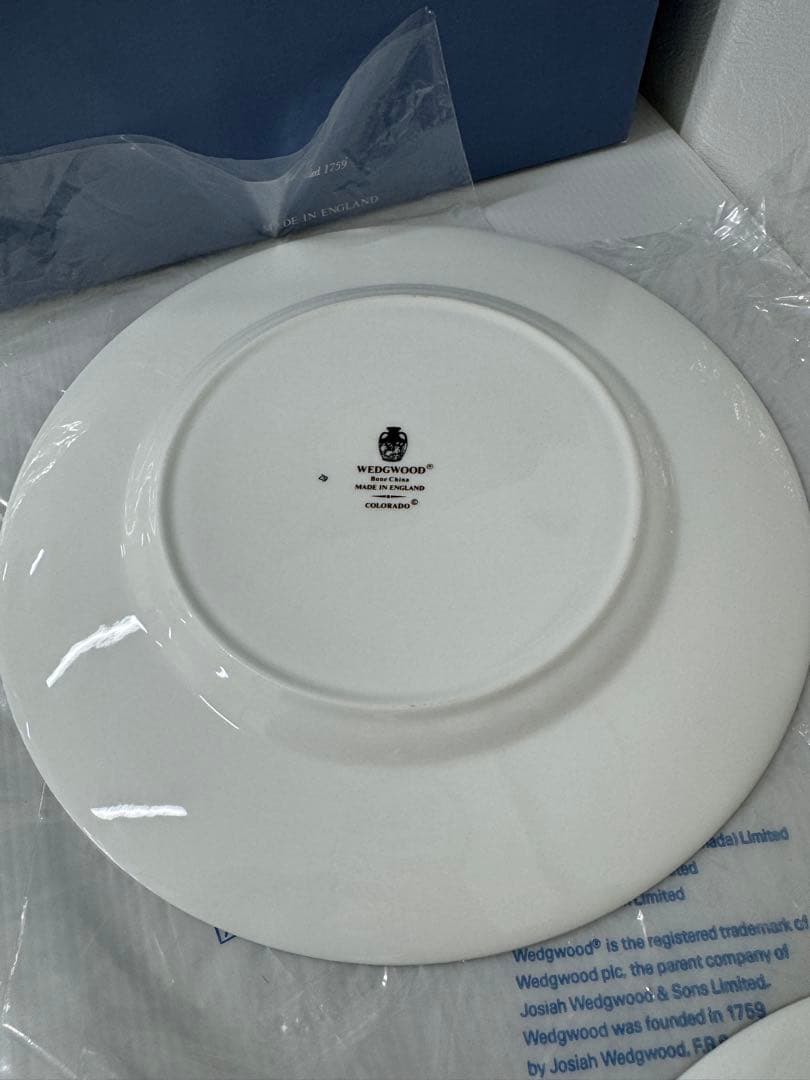 ウェッジウッド・英国製 コロラド 27cmプレート 壷ロゴ 2枚セット