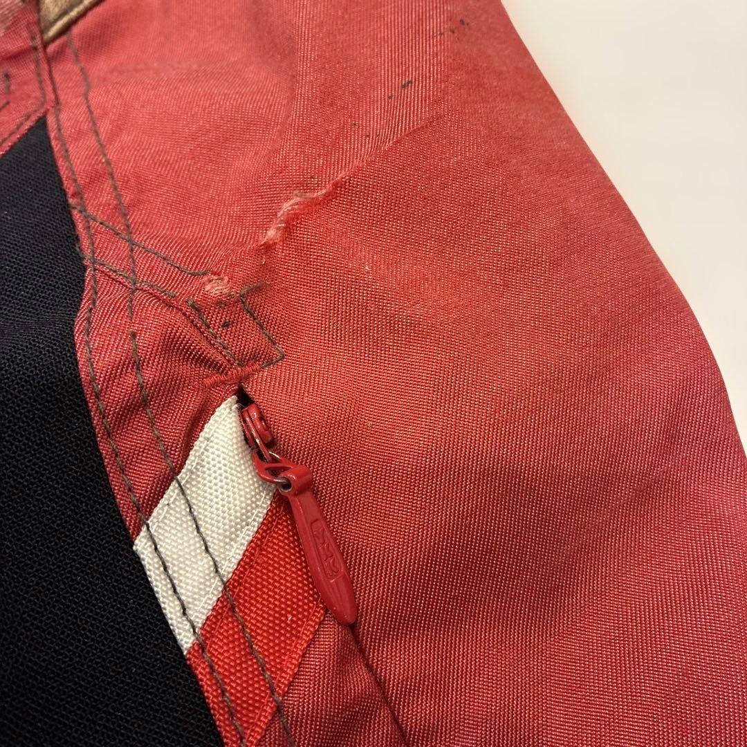 クシタニ ライダースジャケット レッド ナイロン バイカー 本革 使い バイク