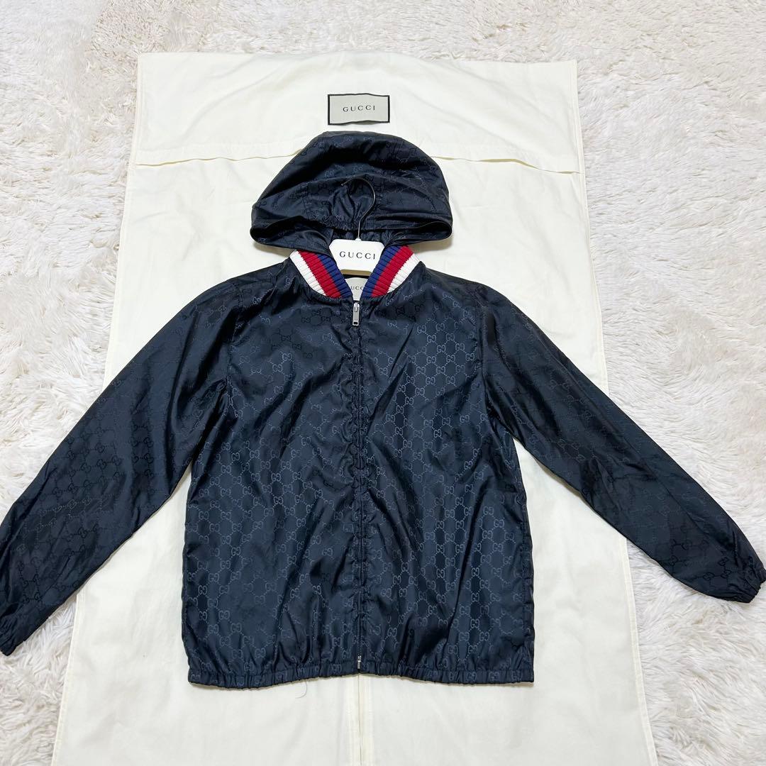 【美品】GUCCI グッチ キッズ ナイロンジャケット ブルゾン GG柄