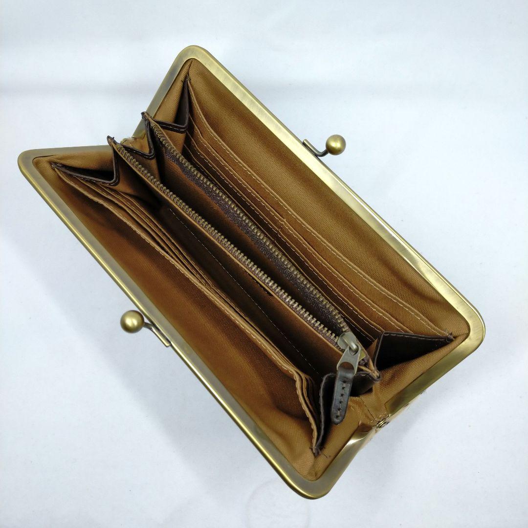 アインソフ　AinSoph 1237-LRSステアヘア一のドット柄がま口長財布