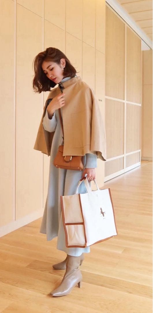 Drawer フロントポケット トレンチジャケット 38 ベージュ