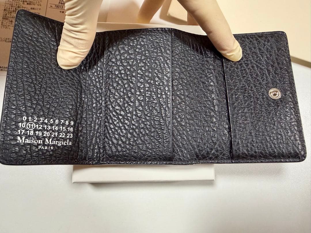 ⭐︎週末限定値下げ⭐︎Maison Margiela ブラック 三つ折り財布　美品