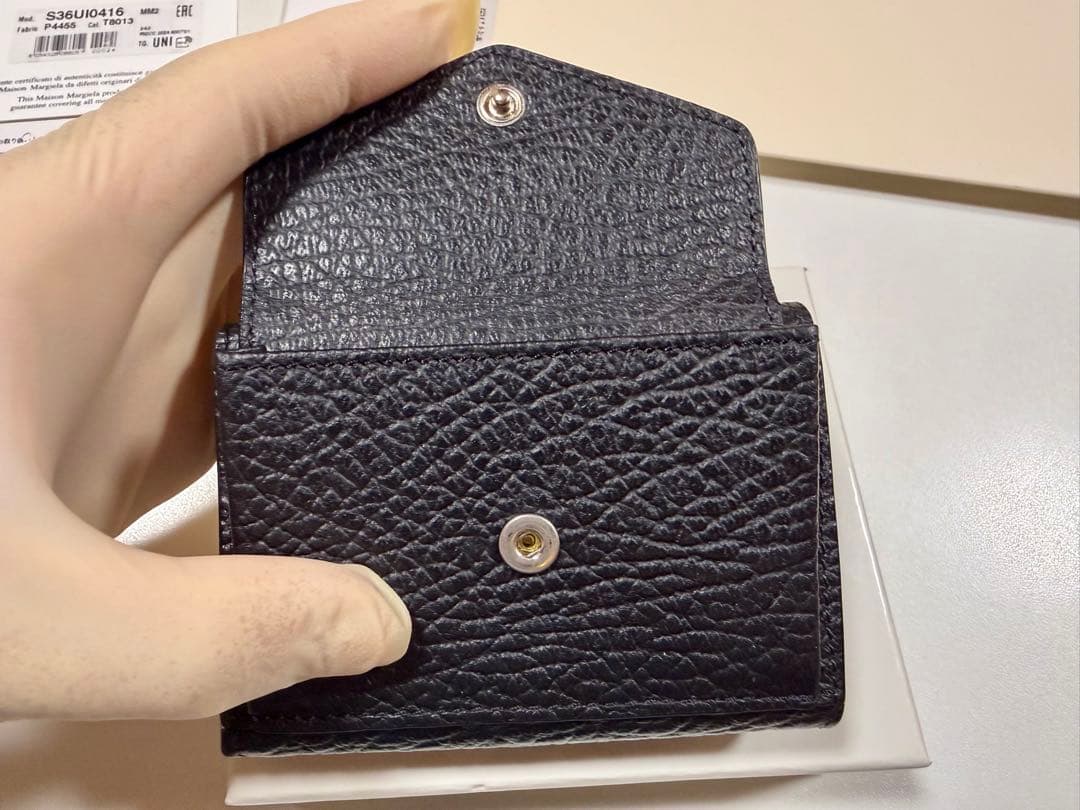 ⭐︎週末限定値下げ⭐︎Maison Margiela ブラック 三つ折り財布　美品