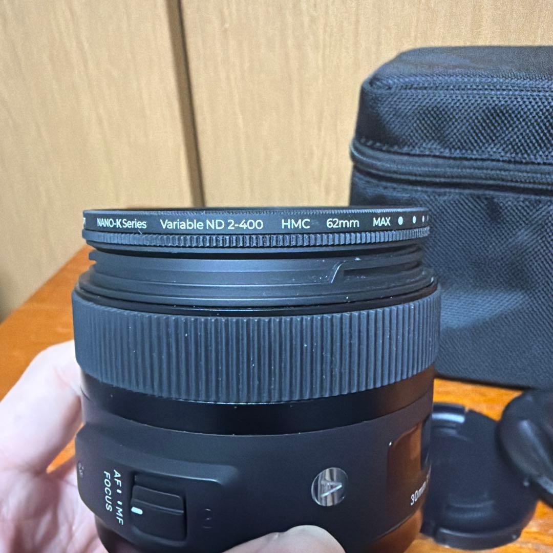 ★美品★シグマ　30mm F1.4 DC ARTレンズ　可変NDフィルター付き