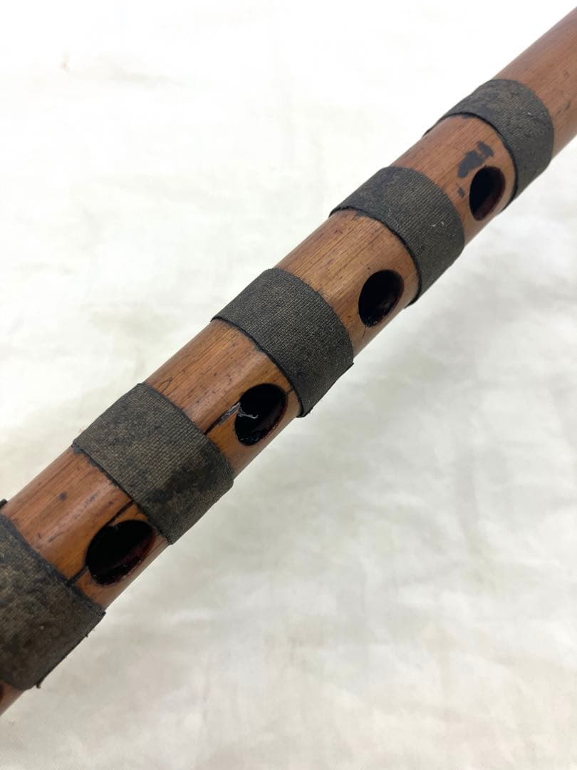 古い龍笛 能管 横笛 和楽器 管楽器 日本舞踊 歌舞伎 祭り 篠笛　骨董