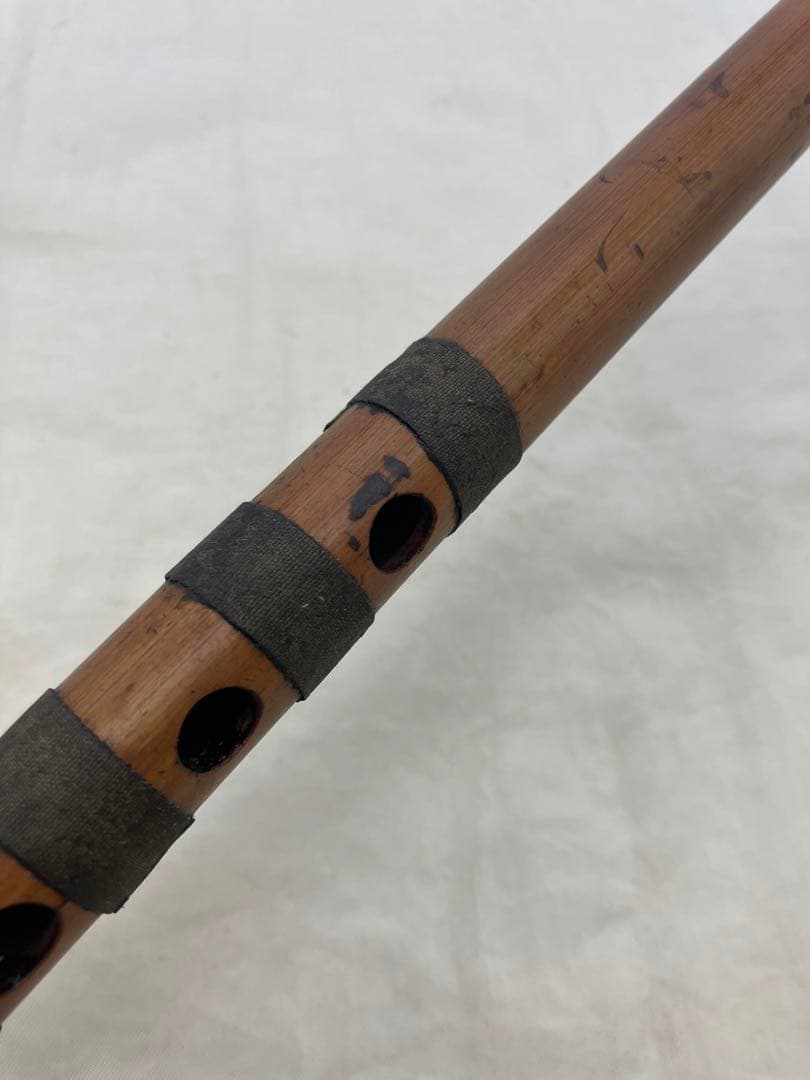 古い龍笛 能管 横笛 和楽器 管楽器 日本舞踊 歌舞伎 祭り 篠笛　骨董