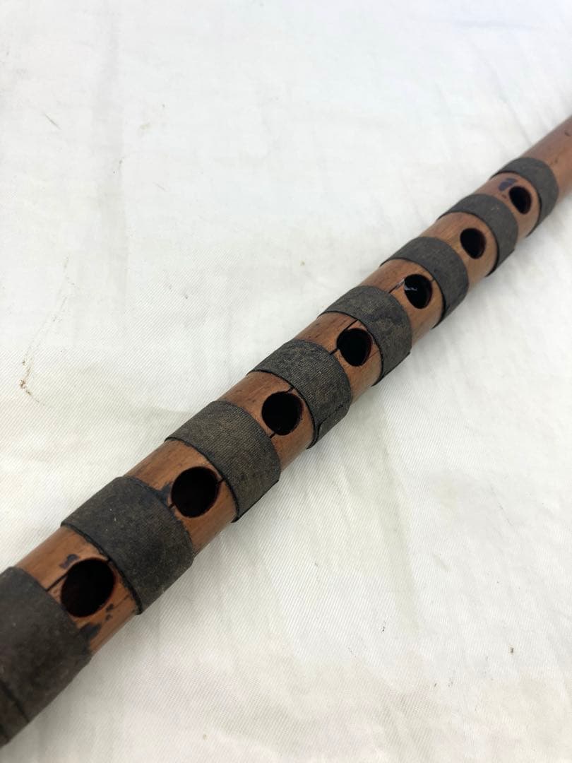 古い龍笛 能管 横笛 和楽器 管楽器 日本舞踊 歌舞伎 祭り 篠笛　骨董