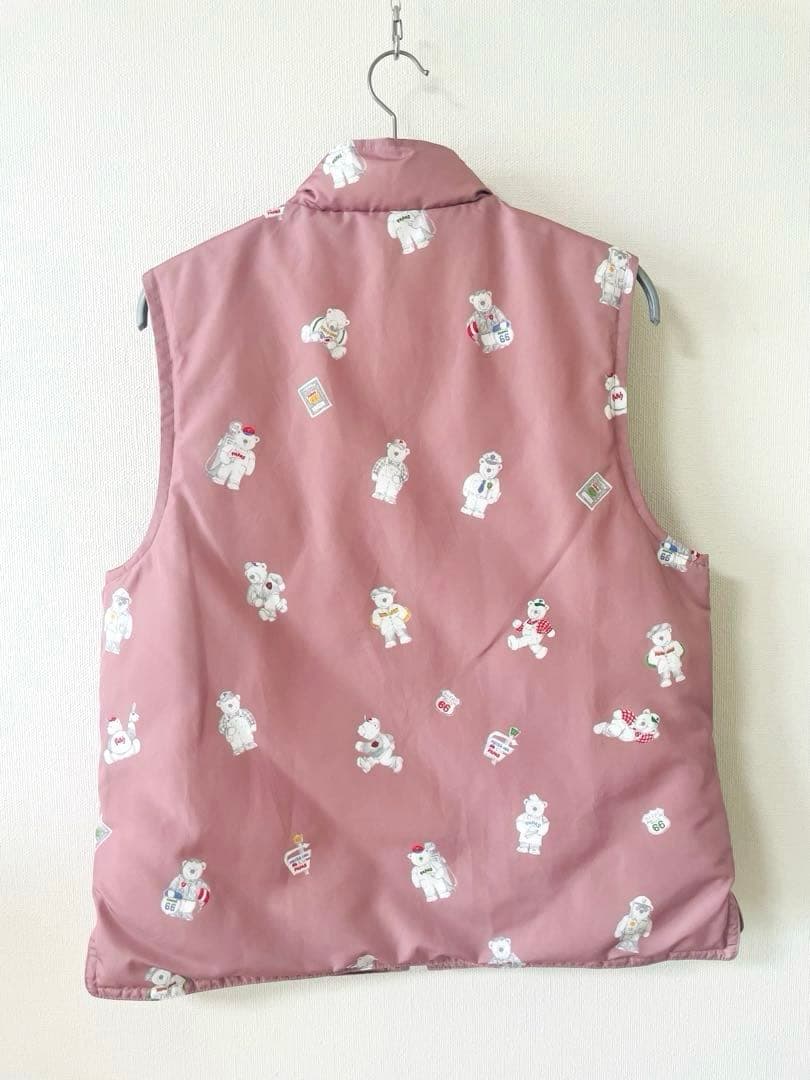 【美品✨】 マドモアゼルノンノン リバーシブル ダウンベスト ピンク M