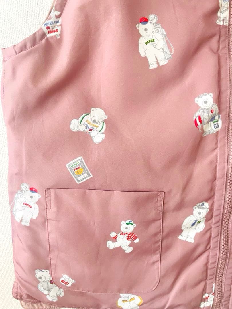 【美品✨】 マドモアゼルノンノン リバーシブル ダウンベスト ピンク M