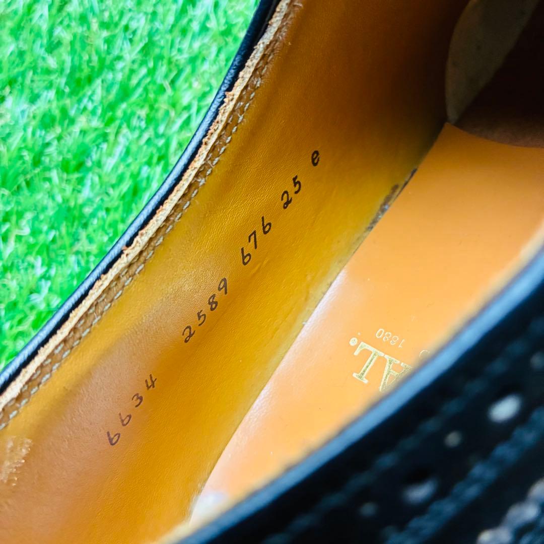 【極美品】REGAL 革靴 外羽根 ウィングチップ レザー 本革 厚底 25