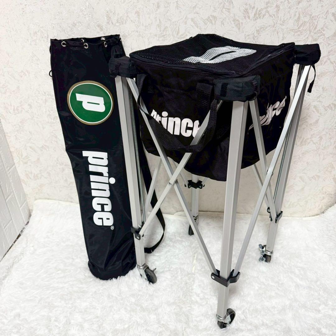 テニスボールバスケット　プリンス　キャスター付き　ケース付き