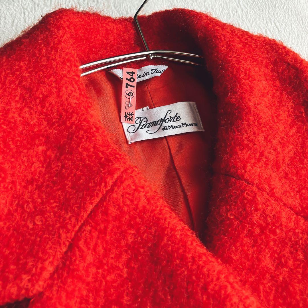 マックスマーラ ピアノフォルテ★ダブル チェスターコート モヘア ウール【美品】