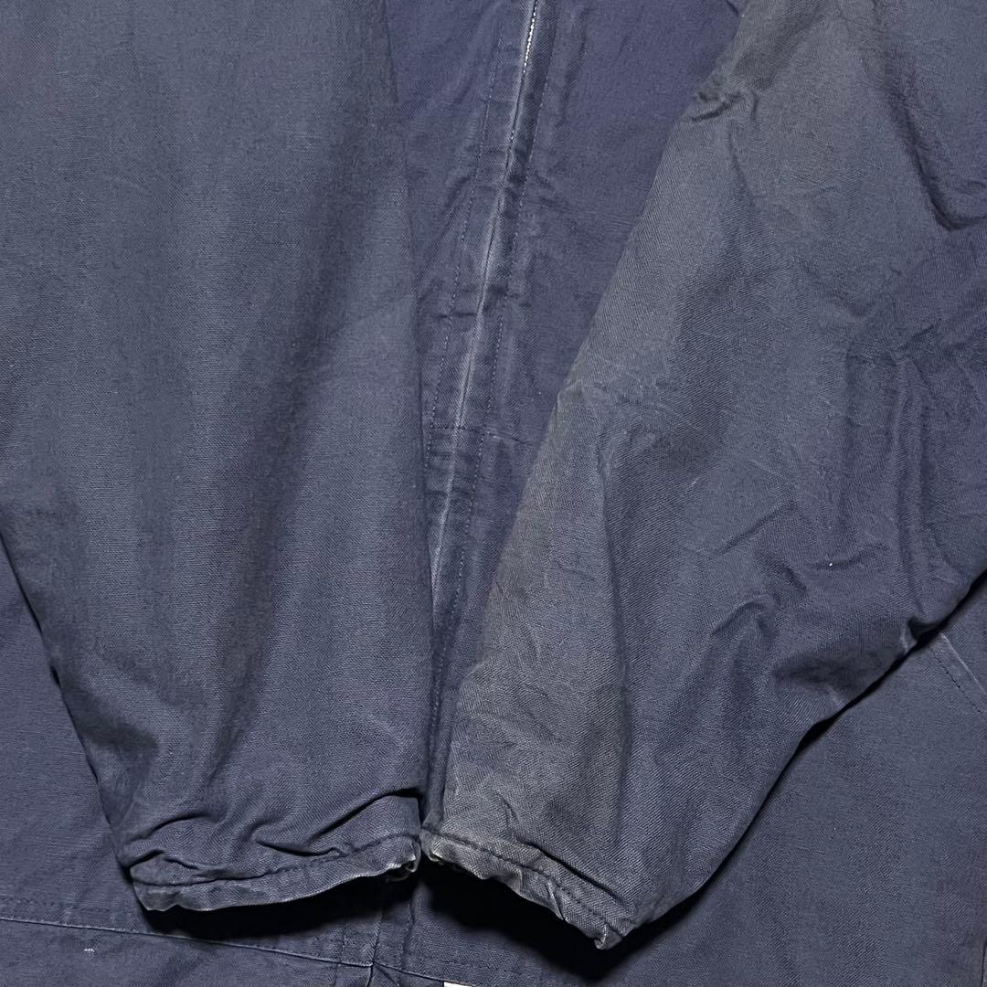 BIG BILL80s90s前半カナダ製ロングワークコートネイビー古着2XL相当
